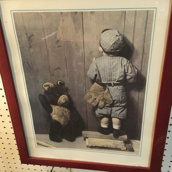 Baseball Boy Framed Print